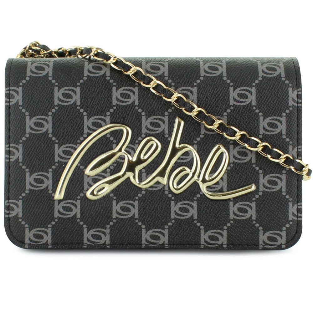 Bebe Black Gianna Monogram Crossbody BG. NWT